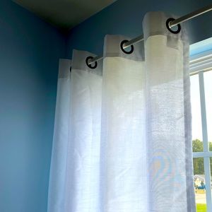 2 White Light Filtering Curtain Panels